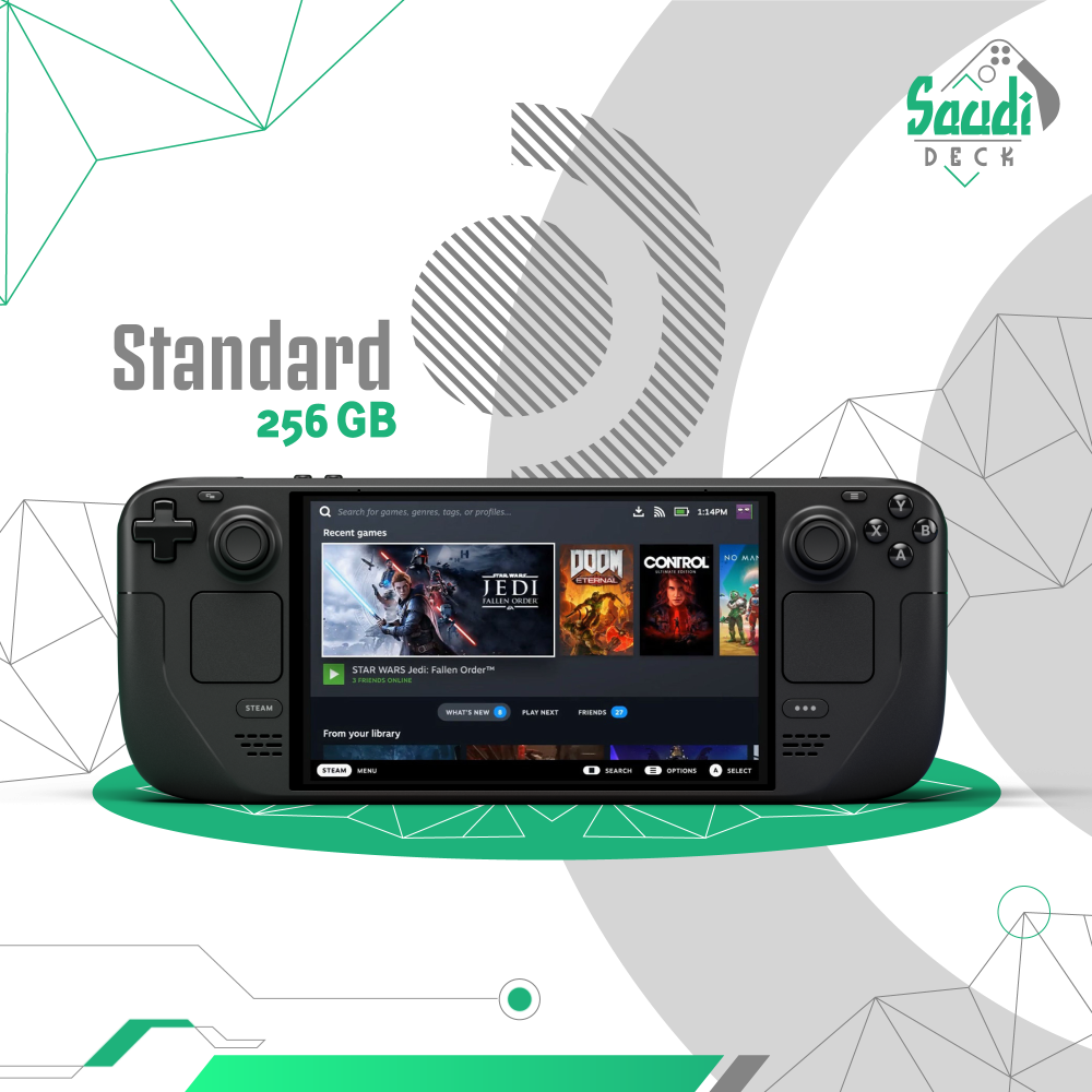 ستيم ديك جهاز ألعاب محمول 256 جيجابايت اسود